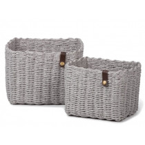 KidsDepot Woven Basket Set Nouk GREY