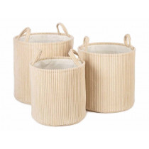 KidsDepot Set of 3 Storage Baskets EBBY cream