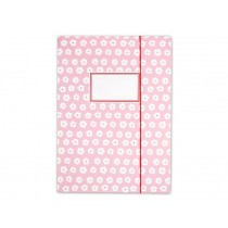 Folder map in pink with white flowers