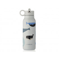 LIEWOOD Water Bottle FALK 350ml Whales cloud blue