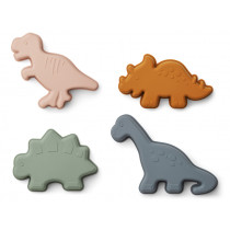 LIEWOOD 4 Pack Gill Sand Moulds DINO sandy