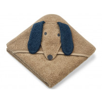 LIEWOOD Hooded Baby Towel ALBERT Dog oat