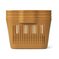 LIEWOOD 4-Pack Storage Baskets MAKEEVA golden caramel S