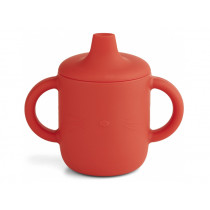 LIEWOOD Silicone Sippy Cup NEIL cat apple red