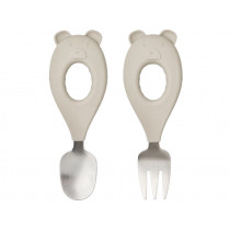 LIEWOOD Baby Cutlery Set BEAR sandy