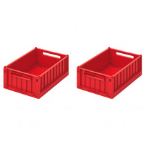 LIEWOOD 2-Pack Storage Box WESTON apple red S