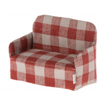 Maileg SOFA for Doll House checked red