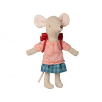Maileg Big Sister MOUSE WITH BACKPACK red