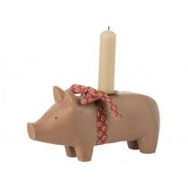 Maileg Medium Candle Holder PIG 2023 old rose