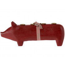 Maileg Large Candle Holder PIG 2022 red
