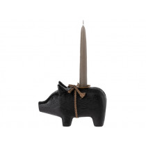 Maileg Small Candle Holder PIG 2022 black