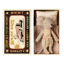 Maileg Mouse LITTLE SISTER in Matchbox