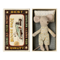 Maileg Mouse LITTLE BROTHER in Matchbox