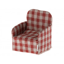 Maileg ARMCHAIR for Doll House checked red