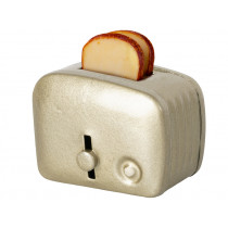 Maileg TOASTER & BREAD for Dolls House silver