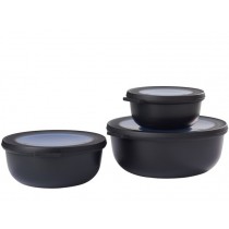 Mepal bowl cirqula 3 set SMALL BLACK