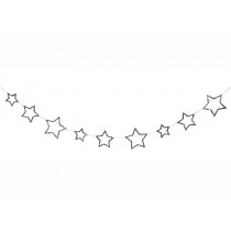 Meri Meri Mini Garland STARS Glitter silver