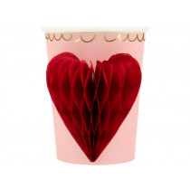 Meri Meri 8 3D Paper Cups HEARTS