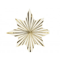 Meri Meri Paper Napkins STARS gold stripes
