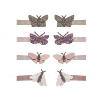 Mimi & Lula 8 Mini Hair Clips BUTTERFLIES Rainforest