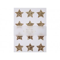 Meri Meri 120 Glitter Stickers STARS golden