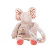 Moulin Roty ring rattle elephant les Papoum