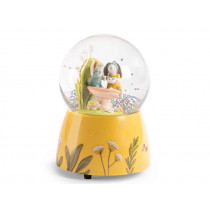 Moulin Roty Musical Snow Globe TROIS LAPINS Rabbit