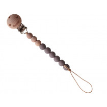 Mushie Pacifier Clip CLEO Ash