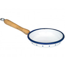nic PAN with WOODEN HANDLE Enamel Small