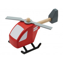 Plantoys Wooden Helicopter RED