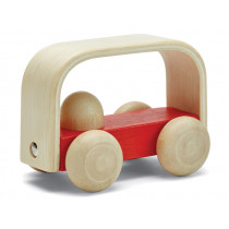Plantoys Wooden VROOM BUS red