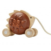 PlanToys Pull-Along Toy HEDGEHOG brown