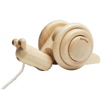PlanToys Pull-Along Toy SNAIL Natural