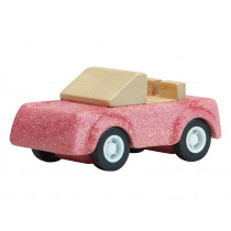 Plantoys Mini Wooden SPORTS CAR pink