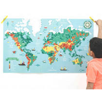Poppik STICKER POSTER World Map (6-12Y)