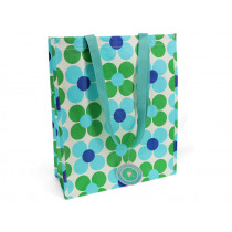 Rex London Shopping Bag DAISIES blue & green