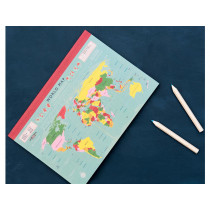 Rex London Notebook WORLD MAP A5