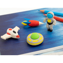 Rex London 4 Rubber Erasers SPACE AGE