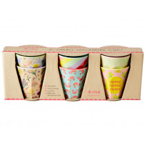 RICE 6 Small Melamine Cups YIPPIE YIPPIE YEAH Prints