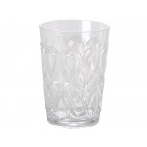 RICE tumbler in swirly embossed clear acrylic