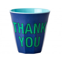 RICE Melamine Cup THANK YOU DARK BLUE