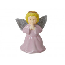 RICE Candle holder ANGEL pink small