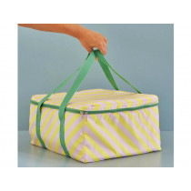 RICE Cooler Bag STRIPES yellow & lavender