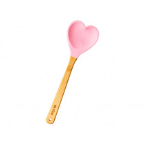 RICE Silicone Kitchen Spoon HEART Soft Pink