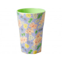 RICE Tall Melamine Cup YIPPIE YIPPIE YEAH Flower Painting