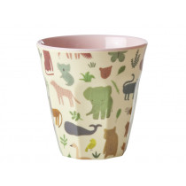 RICE Melamine Cup SWEET JUNGLE soft pink