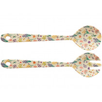RICE Salad Spoon and Fork WILD FLOWERS