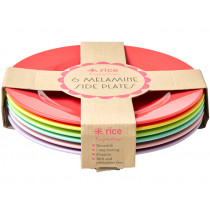 RICE 6 Melamine Side Plates YIPPIE YIPPIE YEAH Colors