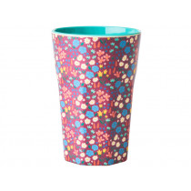 RICE Tall Melamine Cup POPPIES
