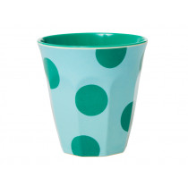 RICE Melamine Cup GREEN DOTS